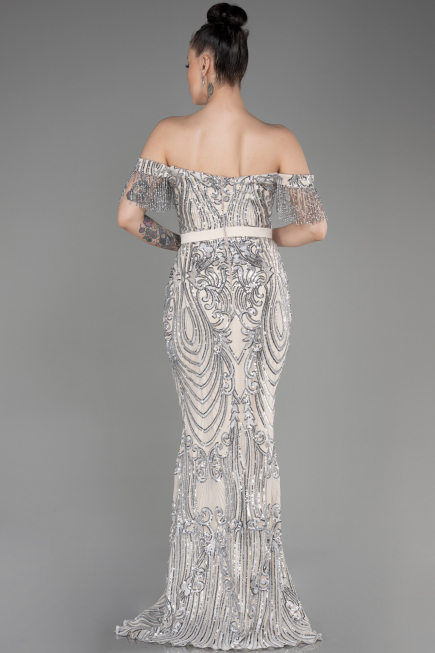 Robe De Fiançailles Grande Taille Longue Vison ABU3785