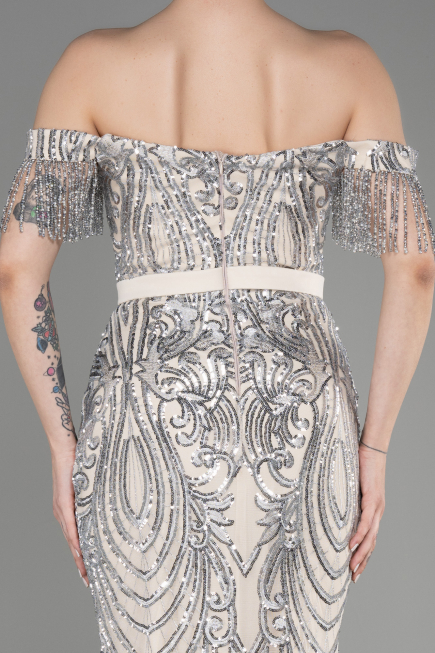 Robe De Fiançailles Grande Taille Longue Vison ABU3785