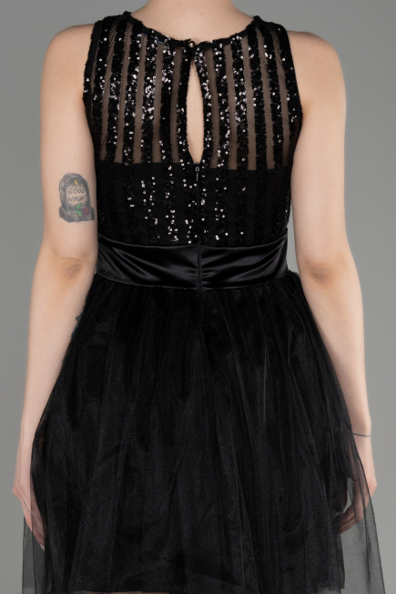 Robe de Soirée Courte Noir ABK2016