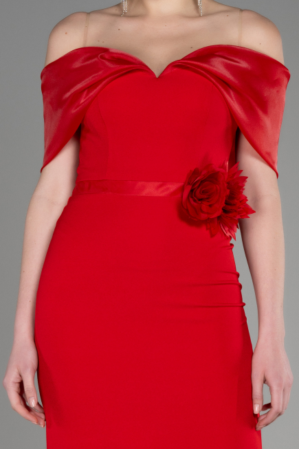 Robe de Soirée Midi Rouge ABK2014