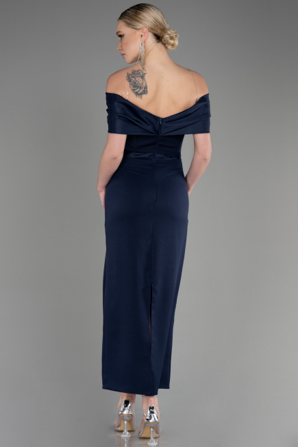 Robe de Soirée Midi Bleu Marine ABK2014