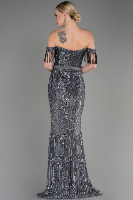 Robe Queue de Poisson Longue Anthracite ABU3783