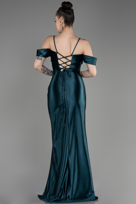 Robe de Soirée Longue Émeraude ABU3840