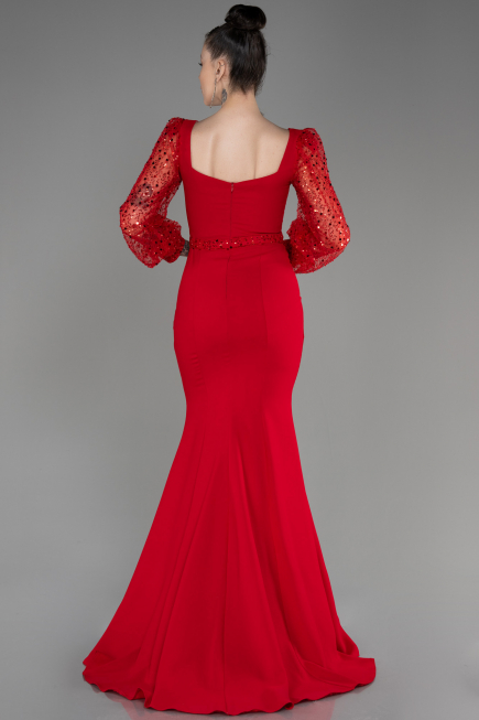 Robe de Soirée Longue Rouge ABU3852