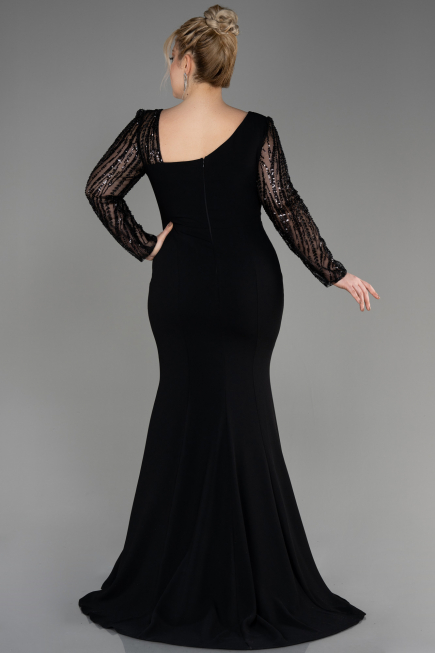 Robe De Mariée Grande Taille Longue Noir ABU3713
