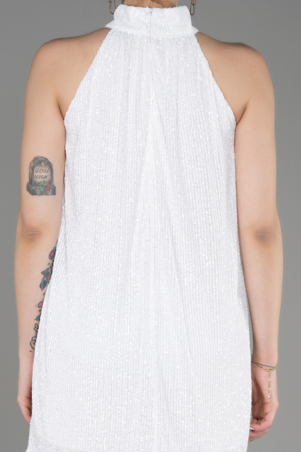 Tenue de Soirée Courte Blanc ABK2049