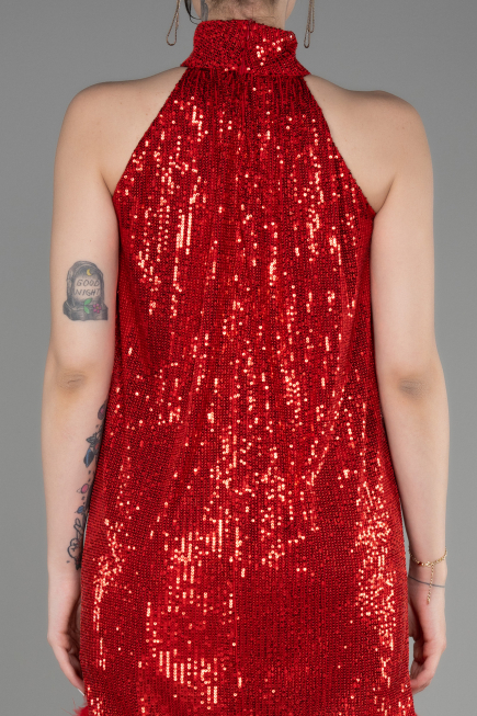 Tenue de Soirée Courte Rouge ABK2049