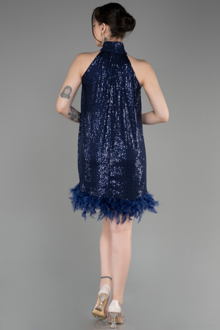 Tenue de Soirée Courte Bleu Marine ABK2049