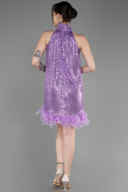 Tenue de Soirée Courte Lilas ABK2049