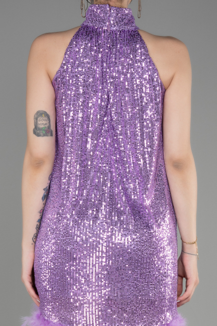 Tenue de Soirée Courte Lilas ABK2049