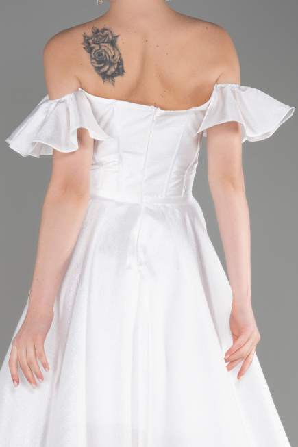 Robe de Soirée Longue Blanc ABU3884