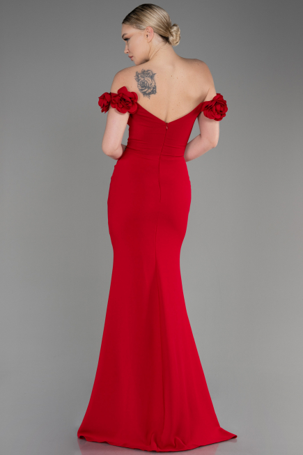 Robe Queue de Poisson Longue Rouge ABU3891