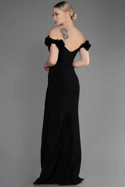 Robe Queue de Poisson Longue Noir ABU3891