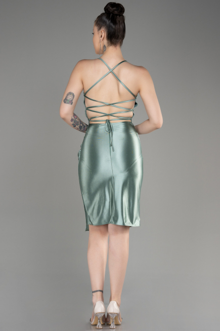 Robe de Cérémonie Courte Turquoise ABK2078