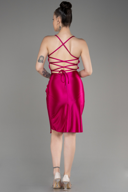 Robe de Cérémonie Courte Fushia ABK2078