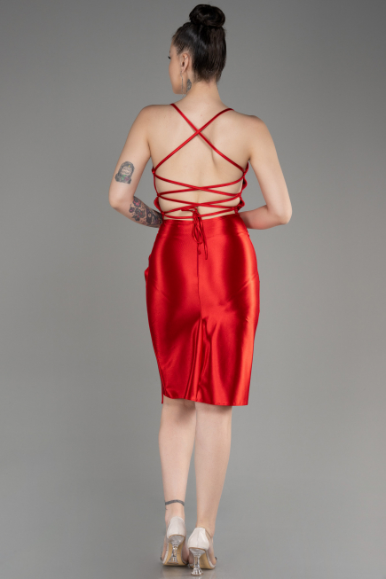 Robe de Cérémonie Courte Rouge ABK2078
