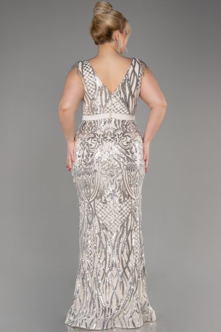Robe De Fiançailles Grande Taille Longue Vison ABU3876