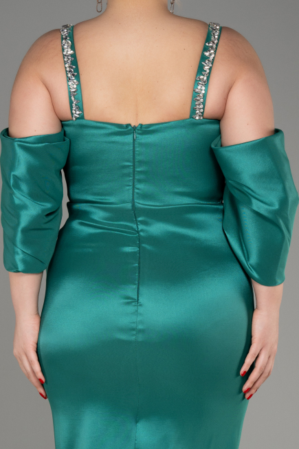 Robe De Fiançailles Grande Taille Longue Vert ABU3921