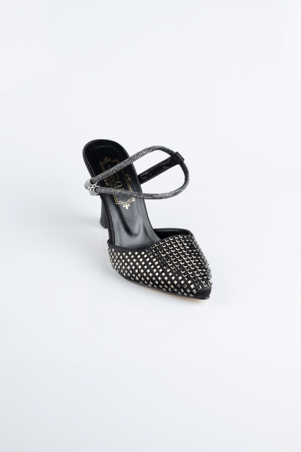 Stiletto Satin Noir MJ5165