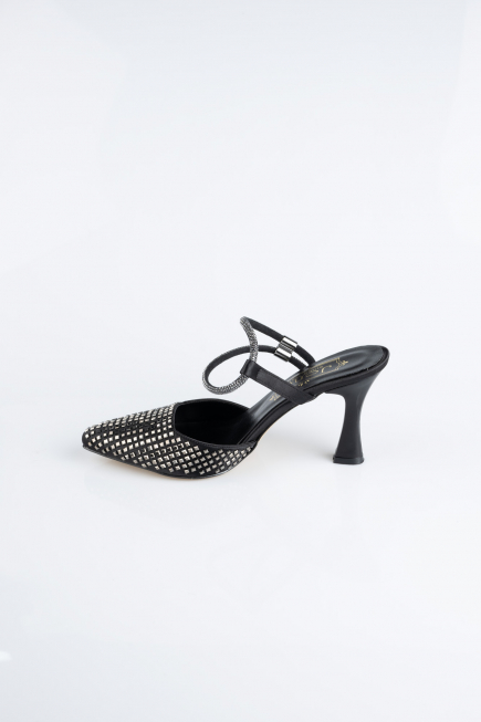 Stiletto Satin Noir MJ5165