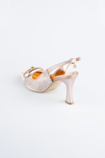 Stiletto Coupe Au Laser Rose MJL5164