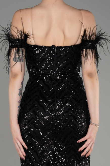 Robe Queue de Poisson Longue Noir ABU3953
