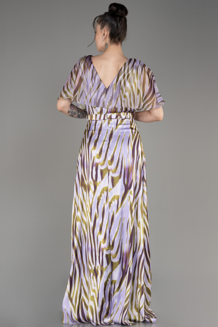 Robe de Soirée Longue Lilas ABU3973