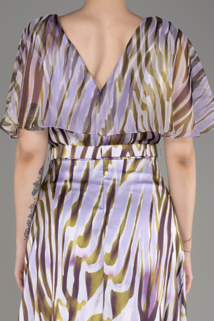 Robe de Soirée Longue Lilas ABU3973