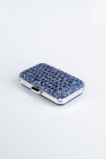 Sac De Soirée Luxe Pierreux Bleu Saxe SHT827