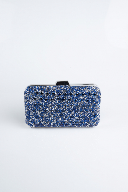 Sac De Soirée Luxe Pierreux Bleu Saxe SHT827