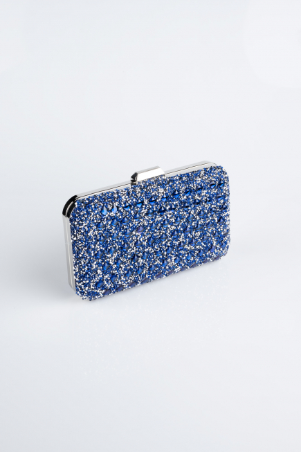 Sac De Soirée Luxe Pierreux Bleu Saxe SHT827