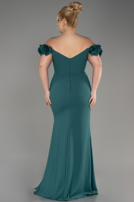 Robe De Graduation Grande Taille Longue Émeraude ABU3946