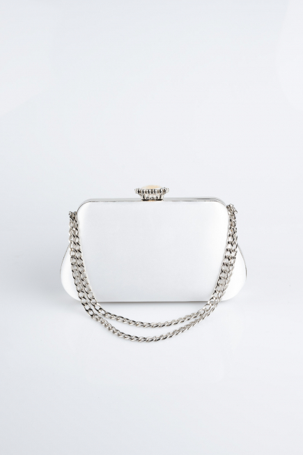 Sac de Soirée Luxe Satin Blanc SH834