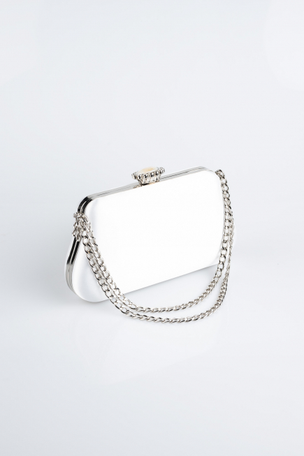Sac de Soirée Luxe Satin Blanc SH834