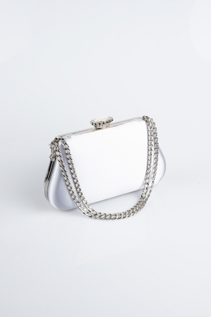 Sac de Soirée Luxe Satin Argent SH834