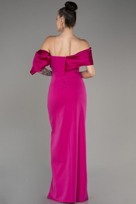 Robe de Soirée Longue Fushia ABU4024