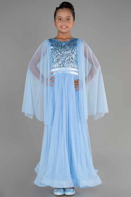 Robe De Soirée Enfants Longue Indigo ABU3155
