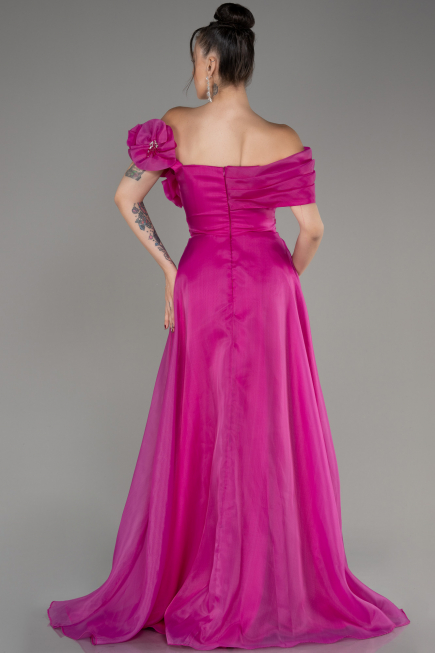 Robe de Soirée Longue Fushia ABU4044