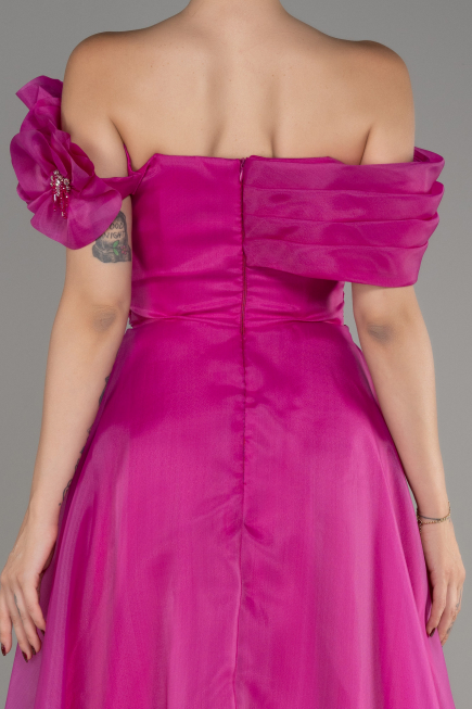 Robe de Soirée Longue Fushia ABU4044