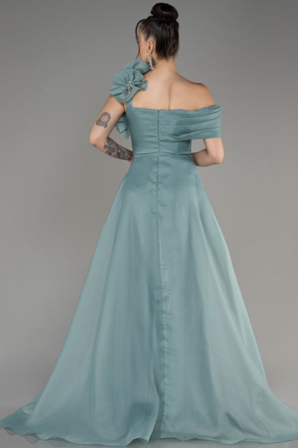 Robe de Soirée Longue Menthe ABU4044