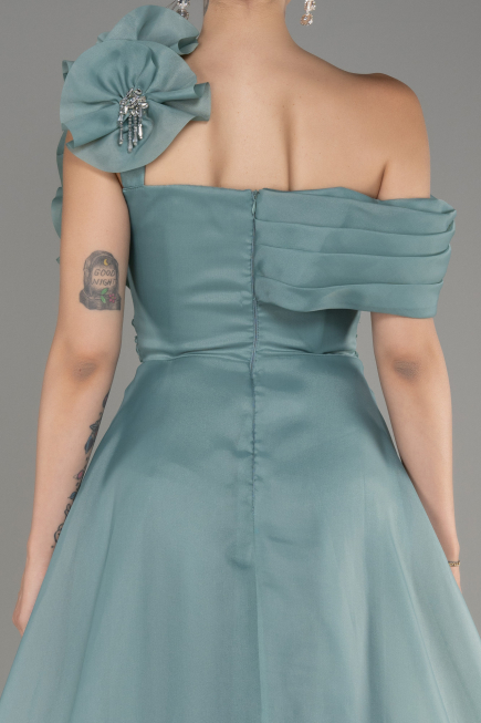 Robe de Soirée Longue Menthe ABU4044