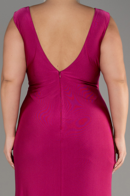Robe Grande Taille Longue Fushia ABU3737