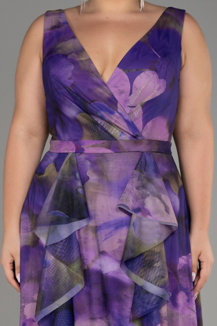 Robe De Soirée Grande Taille Longue Violet ABU4050