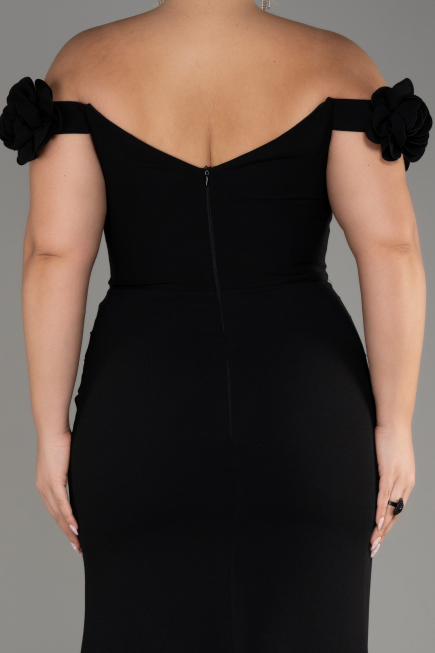 Robe De Graduation Grande Taille Longue Noir ABU3946