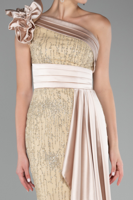 Robe de Soirée Longue Or ABU4059