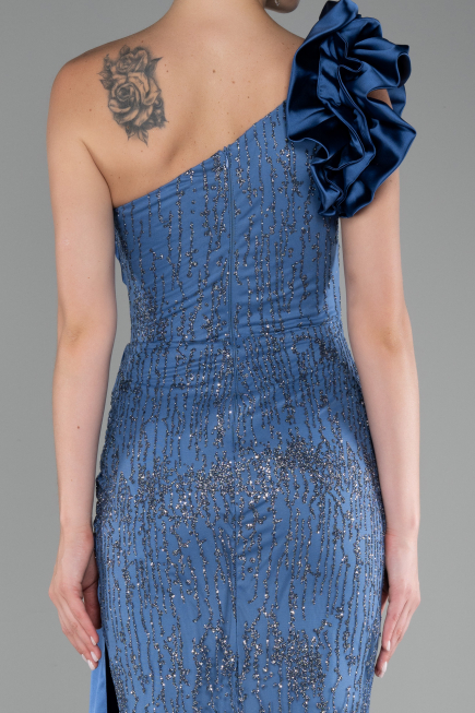 Robe de Soirée Longue Indigo ABU4059