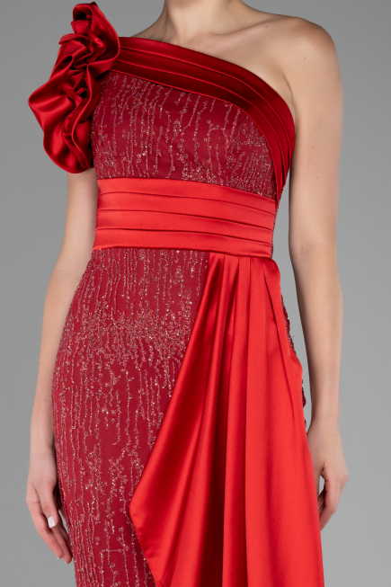 Robe de Soirée Longue Rouge ABU4059