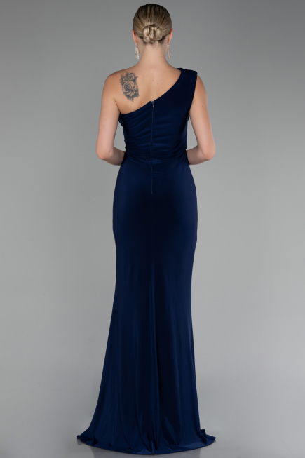 Robe de Soirée Longue Bleu Marine ABU4116