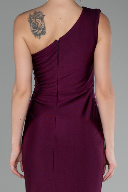 Robe de Soirée Longue Couleur Cerise ABU4116