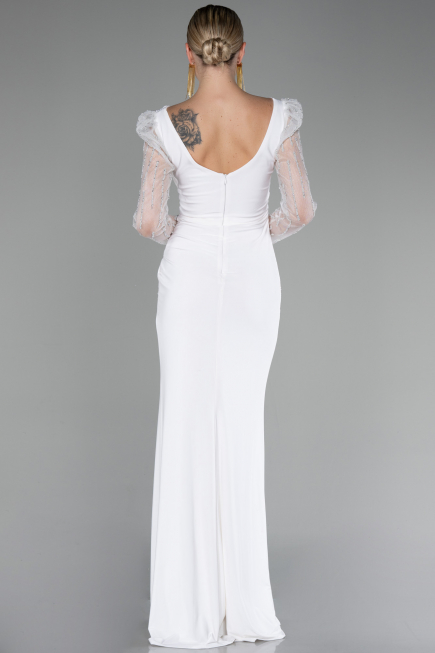 Robe de Soirée Longue Blanc ABU4117
